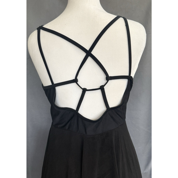 Womens Y2K Sheer Babydoll Tank Top Size L Whimsigoth Dark Fairy Grunge Witchy - Picture 4 of 16